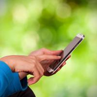 Child using smartphone